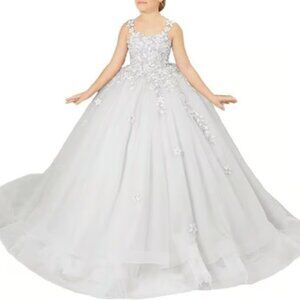 Dress - Girls Size 10 - Flower Girl - WHITE dress